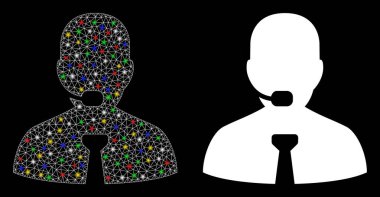 Parlayan Kablo Çerçeve Desteği İşlemcisi Simgesi Flare Benekli