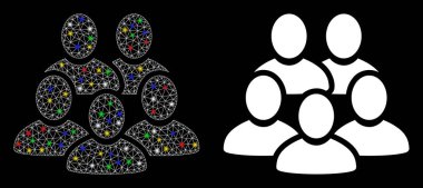 Parlak Ağlı Kablo Çerçeveli Erkekler İşaret Lekeli Toplu Simge