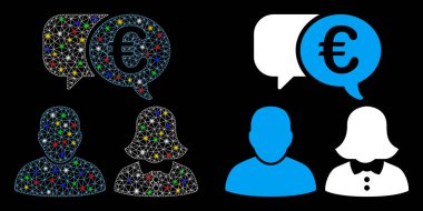 Fişek Kablosu Çerçevesi Euro Sohbet Simgesi Fişek Benekli