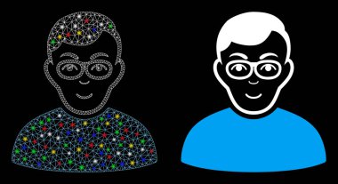 Işık lekeli Parlak Ağlı İnek Adam Simgesi