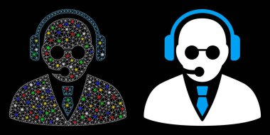 Flare Benekli Parlak Ağ Desteği Yöneticisi Simgesi