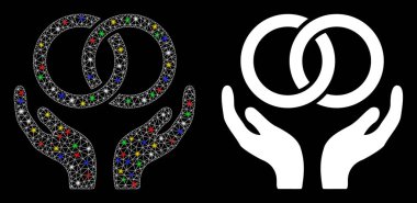 Fişek Kabuğu Evlilik Yüzükleri Aydınlık Benekli El Simgesi