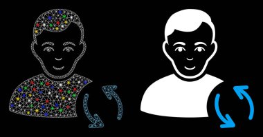 Fişek Lekeleri ile Ağ Ağı Kullanıcı Tazeleme Simgesini İşaretle