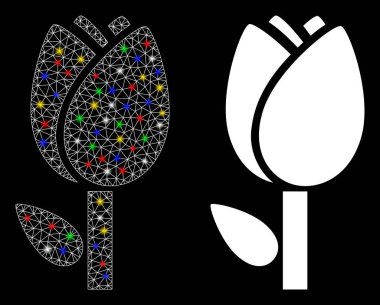 Fişek Kablo Çerçevesi Lale Simgesiyle Fişek Lekeleri