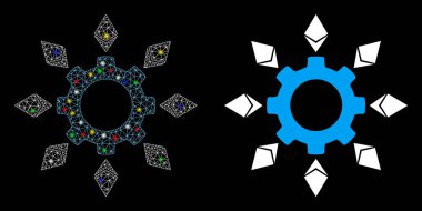 Fişek Ağları 2d Ethereum Yapılandırma Teçhizat Simgesi