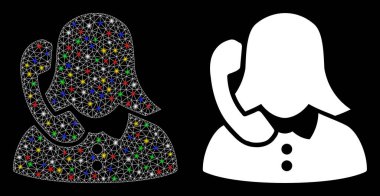 Işıldayan Ağ Ağı Telefon Işıklı Simgeyi Destekliyor