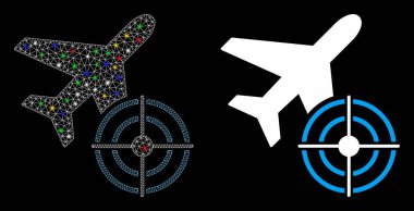 Fişek Kablosu Kare Havacılık Hedefi Fişek Benekli Simge