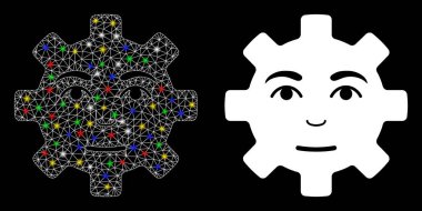 İşaret fişeği leşi servisi dişli gülümseme simgesi işaret fişeği ile