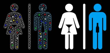 İşaret Fişeği Lekeli WC Kişi Simgesi