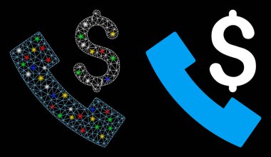 Fişekli Ağ 2d Ankesörlü Telefon Simgesi