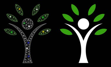 Işıl ışıl parlayan benekli Eko Adam Simgesi