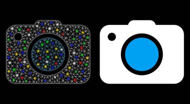 Fişek Kablosu Çerçeve Fotoğraf Makinesi Simgesi Fişek Benekli Simge