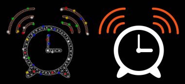 Fişek Ağı 2d Saat Simgesini Işıklı Benekli Uyandır