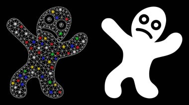 Işıl ışıl yanan leke lekeli hasta kişi simgesi