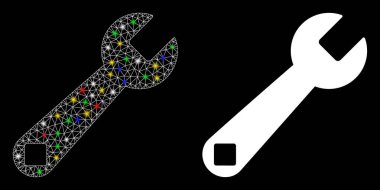 Işıldayan Ağ 2d Işık Noktalı Kırpma Aracı Simgesi