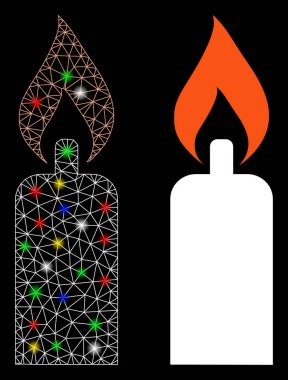 Fişek 2d Işık Lekeli Mum Simgesi