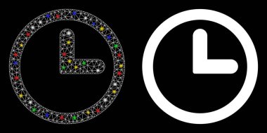 Fişek Benekli Ağlı Kabartma Saat Simgesi Simgesi