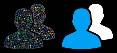 Fişek Kablosu Çerçevesi Kullanıcı Hesapları Simgesi Benekli Simge