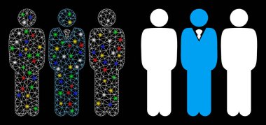 Parlak Ağlı Kabartma Takım Yöneticisi Flash Benekli Simge