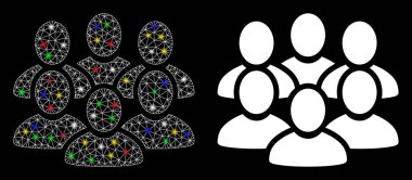 Fişek Kablosu Çerçevesi Kullanıcı Kalabalığı Simgesi Fişek Benekli