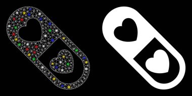 Işıl ışıl parlayan benekli aşk ikonu ikonu