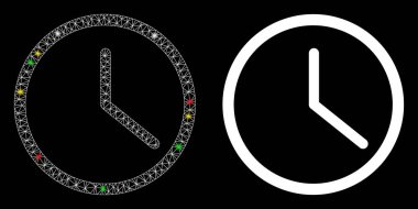 Fişek Lekeli Ağ Saat Simgesini Işıkla