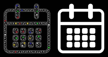 Fişek Kablosu Çerçeve Takvimi Simgesi Fişek Benekli