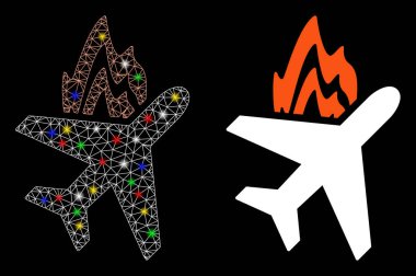 Fişek 2d Uçak Ateş Simgesi Fişek Benekli