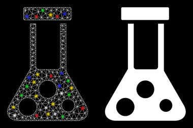 Fişek Lekeli Ağ Kimyasal Şişesi Simgesi