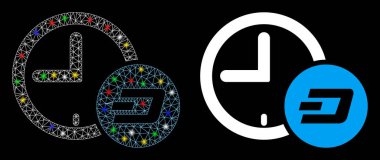 Parlak Izgara Kablo Çerçeve Çizelgesi Kredi Zamanı Simgesi Flash Noktaları