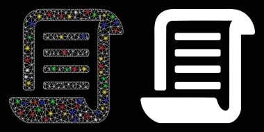 Fişek Kablosu Çerçevesi Yuvarlama Belgesi Simgesi Benekli Simgesi