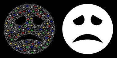 Alev alev yanan iskelet hüzün gülen ikon parlayan benekler