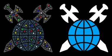 Işıldayan Izgara Lekeli Küresel Koruma Simgesi