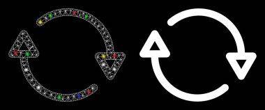 Parlak Ağlı Kablo Çerçevesi Simgeyi Flash Noktalarıyla Yeniden Yükle