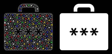 Parlak Ağ 2d Parlak Noktalı Şifreleme Dosyası Simgesi