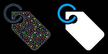 Fişek Benekli Ağ Etiketi Simgesini Işıkla