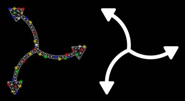 Fişek 2d Girdap Okları Simgesi İşaret Noktalı Simge