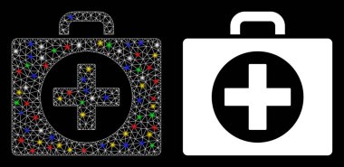 Fişek Lekeleri ile İlk Yardım Simgesini Fişek Ağı ile İşaretle