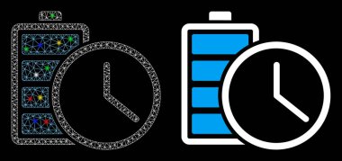 Fişek Lekeli Ağ Ağı Batarya Zaman Simgesini Patlat