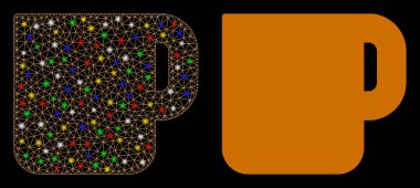 İşaret fişeği lekeli Fişek İskeleti Kahve Kupası Simgesi