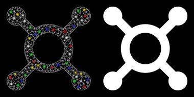 Işıl ışıl parlayan benekli 2d Rulet Simgesi