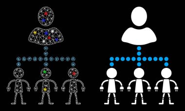 Işık Lekeleri ile Parlak Kablo Çerçevesi Androidleri Yönet Simgesi