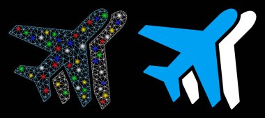 Fişek Kablosu Çerçeve Hava Yolları Simgesi Fişek Benekli