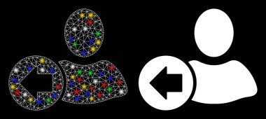 Parlak Ağ 2d Flare Benekli Önceki Kullanıcı Simgesi