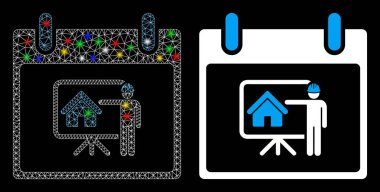 Fişek Kablosu Çerçeve Geliştirici Takvim Günü Benekli Simgesi