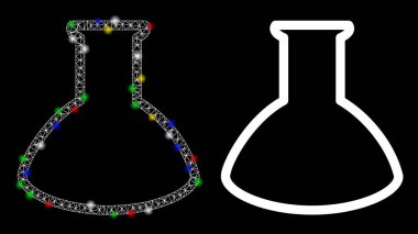 Parlak Ağ 2d Boş Yuvarlak Döndürme Simgesi Benekli