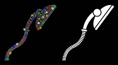 Fişek Ağı 2d Fişek Benekli Esnek Duş Simgesi