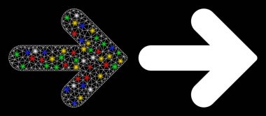 Ağ Ağı Ok Sağ Simgesini Fişek Benekli Fişekle