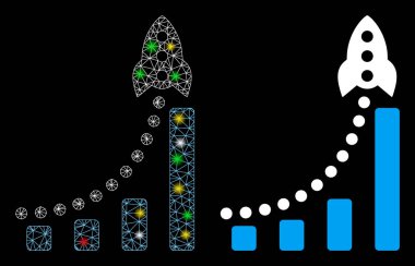 Fişek Kablosu Çerçeve Roketi Başarı Çizelgesi Simgesi İşaret Lekeli Simgesi
