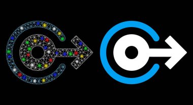 Ağ Ağı Görüntü Simgesini Işıklı Leke ile Fişekle